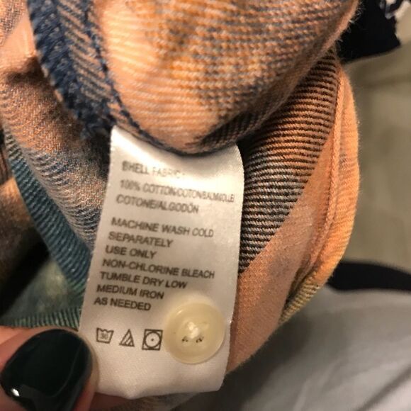 Anthro Isabella Sinclair plaid ruffle henley - Picture 5 of 5